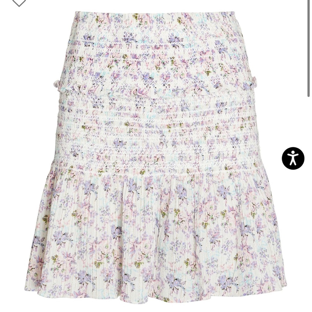 LOVESHACKFANCY
Camilla Smocked Floral Mini Skirt